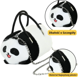 Plüschhandtasche Panda mit Kette