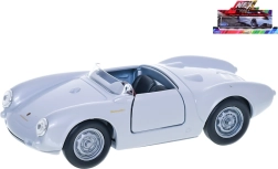 Welly Porsche 550 Spyder Metallmodellauto, silber, 12 cm