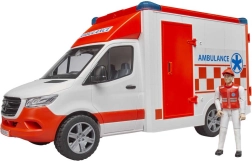 Mercedes-Benz Sprinter Bruder Krankenwagen mit Sanitäter, Licht und Sound