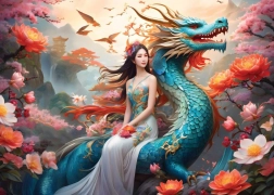 Puzzle Blauer Drache 500 Teile