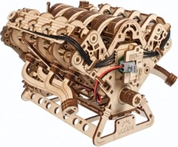 Ugears 3D Holz‑Mechanikpuzzle V8‑Motor
