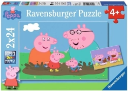 Ravensburger Puzzle Peppa Wutz: Glückliches Familienleben 2x24 Teile