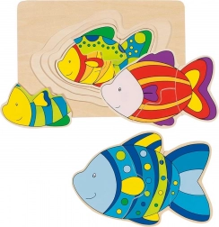 mehrschichtiges Puzzle Fisch goki