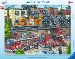 RAVENSBURGER Puzzle Feuerwehr im Einsatz 48 Teile