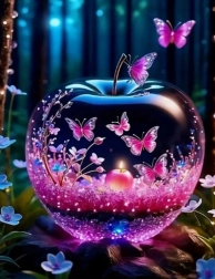 Diamantmalerei Glasapfel 30x40 cm