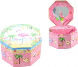 Musikschmuckkästchen mit Flamingo