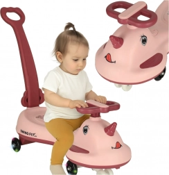 Rosa LED-Einhorn-Fahrzeug mit Griff 