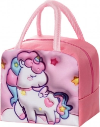 Thermo-Lunchbag mit Einhorn, rosa, 23 cm