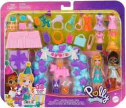 Polly Pocket Geburtstags­party – modisches Spielset mit Puppen und Zubehör