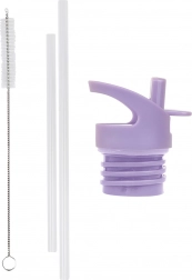 A Little Lovely Company Set aus Verschluss, Bürste und Strohhalm für Edelstahlflasche 350 ml – Einhörner