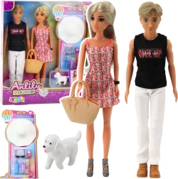 Set Anlily Puppen Mädchen mit Junge und Zubehör