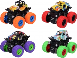 Geländewagen mit Schwungrad und Graffiti 9 cm