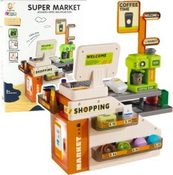 Kinderkasse mit Café mit Lichtern und Geräuschen, 70-tlg.