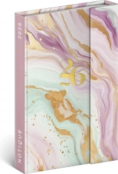 Wöchentlicher Planer Rosa Marmor mit Magnetverschluss 2026