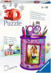 RAVENSBURGER 3D-Puzzle Stiftehalter – Pferd, 57 Teile