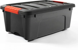 Kunststoff-Aufbewahrungsbox 12 l mit Deckel DOLONI, schwarz