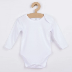 Langärmliger Babybody BOBAS FASHION – weiß, 100 % Baumwolle