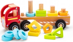 Holz-Sortierlastwagen mit bunten Formen