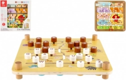 Holzlernlabyrinth 2-in-1 CLASSIC WORLD – Bauernhof und Alphabet, 30 × 30 cm