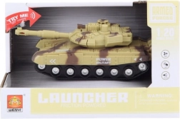 Beiger batteriebetriebener Panzer mit Licht und Sound