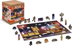 Holzpuzzle London bei Nacht mit Feuerwerk