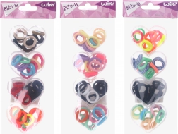 Set mit 48 Haargummis