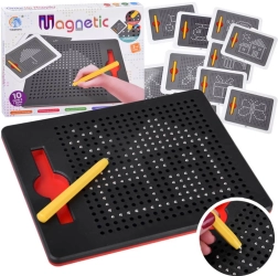 Magnetische Zeichentafel mit Metallkugeln und Schablonen