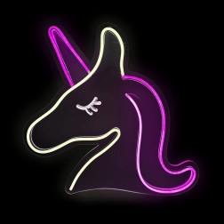 2Kids Toys LED Neon-Lampe Einhorn rosa-weiß