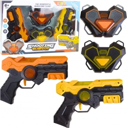 Laser-Tag-Set für Kinder – 2 Pistolen und 2 Ziele mit Infrarotstrahlen, Licht- und Soundeffekten