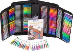 Farbige Gelstifte im Etui, 120 Stk + 120 Ersatzminen