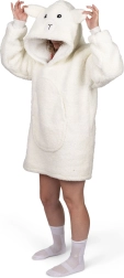 Wärmende Hoodie-Decke mit Kapuze 'Schaf' für Teenager und Erwachsene