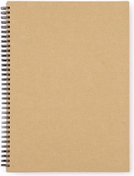 Ringbuch A4 Kraft mit Doppelspirale, laminierte Umschläge