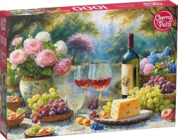 Puzzle Wein-Stillleben mit Trauben 1000 Teile