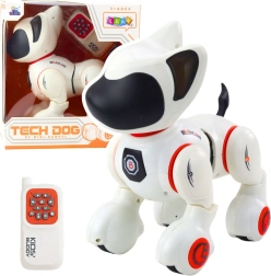 Interaktiver Roboterhund mit Fernbedienung – weiß/orange