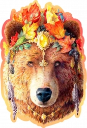 Holzpuzzle Stilvoller Bär von Wooden City