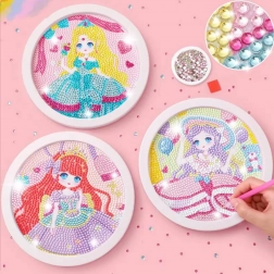 Diamant-Malerei 20 × 20 cm mit rundem Rahmen