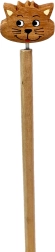 Holzstift mit Katzengesicht