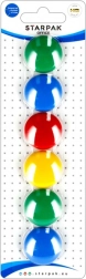 Bunte runde Magnete für Tafel und Kühlschrank 2,9 cm (6 Stück)