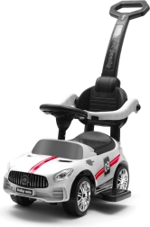 Laufrad für Kinder mit Schiebestange und Sounds BABY MIX Racer – weiß