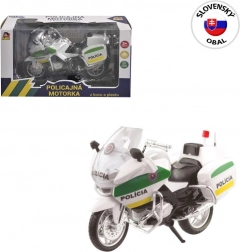 Polizeimotorrad aus Metall 18 cm
