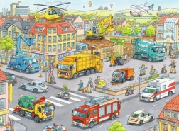 Ravensburger Puzzle Fahrzeuge in der Stadt 100 Teile