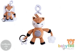 Plüsch-Hängebambi mit Rassel 30 cm für Kinderwagen und Kinderbett