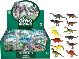Dinosaurier-Figur mit Karte und Namen