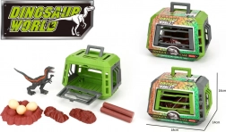 Dinosaurier-Figur 16 cm im Käfig mit Zubehör