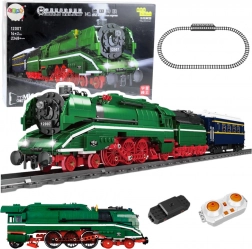 Konstruktions-Bausatz Dampflokomotive RC mit Sensor und Gleisen, 2348 Teile