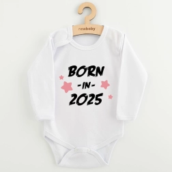 Baby-Body mit Aufdruck New Baby Born in 2025, rosa, Gr. 68