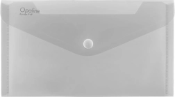 Dokumentenmappe mit Druckknopf DL Opaline transparent, Polypropylen-Hülle für Dokumente