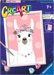 CreArt Malen nach Zahlen – Lama, kein Drama 18 × 24 cm