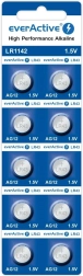 alkalische Knopfzellen LR43 everActive, 10 Stk.