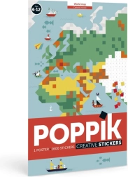 Aufkleber-Poster - Weltkarte